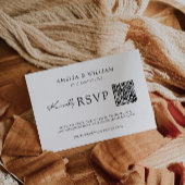 ミニマリストウェディングRSVPカードテンプレート