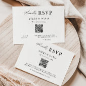 ミニマリストウェディングRSVPカードテンプレート