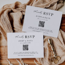 ミニマリストウェディングRSVPカードテンプレート