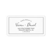ミニマリストウェディングRSVP住所 シール (正面)