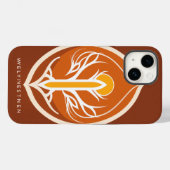 ミニマリストウェルネスロゴ – ベクトルデザイン Case-Mate iPhoneケース (裏面 (横))