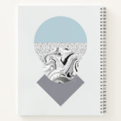 ミニマリストウェーブ&ドットデザイン ノートブック (裏面)