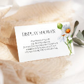 ミニマリストウォータカラーデイジーディスプレイシャワー エンクロージャーカード