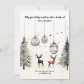 ミニマリストウォーターカラークリスマスシーズンホリデーカード シーズンカード (裏面)