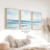 ミニマリストウォーターカラーシースケーププリント1 of 3 ポスター