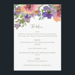 ミニマリストウォーターカラーパープルオレンジ結婚フローラ メニュー<br><div class="desc">ミニマリスト水の色パープルオレンジのフローラ結婚のメニュー</div>