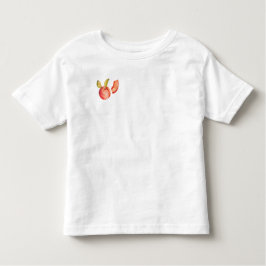 ミニマリストウォーターカラーピーチ幼児Tシャツ トドラーTシャツ
