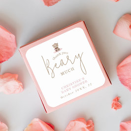 ミニマリストウォーターカラーベビーベビーベイビーシャワースクエア スクエアシール