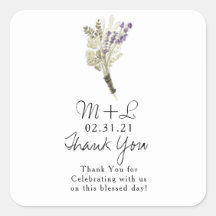 ミニマリストウォーターカラー素朴ラベンダーブーケ