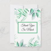 ミニマリストウォーター悔やみや弔慰葬儀緑 サンキューカード (裏面)