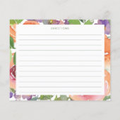 ミニマリストウォーター色フローラブライダルシャワーレシピ (裏面)