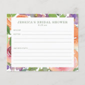 ミニマリストウォーター色フローラブライダルシャワーレシピ (正面)