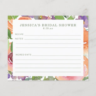 ミニマリストウォーター色フローラブライダルシャワーレシピ