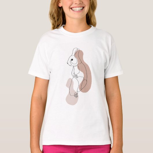 ミニマリストウサギラインマルチTシャツ Tシャツ (正面)