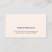 ミニマリストエッグシェルホワイトレッド美しいサロン 割引カード (裏面)