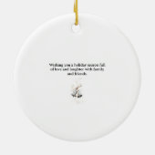 ミニマリストエバーグリーンシンプルツリーデザイン手描き セラミックオーナメント (裏面)