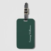 ミニマリストエメラルドグリーンプロフェッショナルシンプル ラゲッジタグ (正面縦)