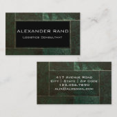 ミニマリストエメラルド大理石 名刺 (正面/裏面)