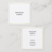 ミニマリストエリートデザイントレンディープレインラグジュアモダンリー スクエア名刺 (正面/裏面)