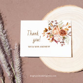 ミニマリストエレガンスウォーターカラーダ結婚リア サンキューカード