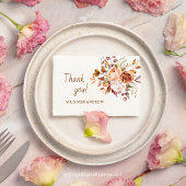 ミニマリストエレガンスウォーターカラーダ結婚リア サンキューカード