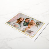 ミニマリストエレガンスクリスマスセージグリーン金ゴールド 箔シーズンカード (回転した状態)