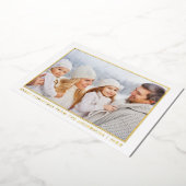 ミニマリストエレガンスメリークリスマスフォト金ゴールド 箔シーズンカード (回転した状態)