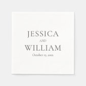 ミニマリストエレガントと スタンダードカクテルナプキン (正面)