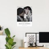 ミニマリストエレガントなウェディングウェルカムサインポスター ポスター (ホームオフィス)