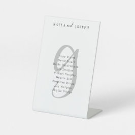 ミニマリストエレガントなウェディングテーブル番号9 台座サイン