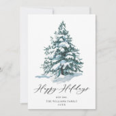 ミニマリストエレガントな松の木のクリスマスグリーティング シーズンカード (正面)