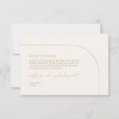 ミニマリストエレガントのArch Bridesmaid提案カード 招待状 (正面)