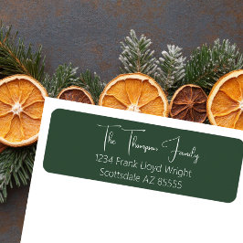 ミニマリストエレガントのMossスクリプト差出人住所 ラベル