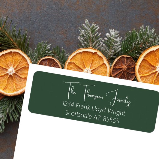 ミニマリストエレガントのMossスクリプト差出人住所 ラベル