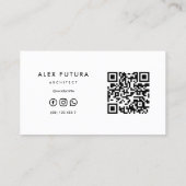 ミニマリストエレガントアーキテクト建築 名刺 (裏面)
