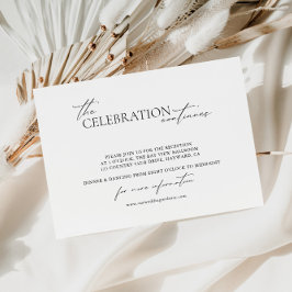 ミニマリストエレガントウェディング披露宴 エンクロージャーカード