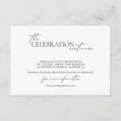 ミニマリストエレガントウェディング披露宴 エンクロージャーカード (正面)