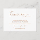 ミニマリストエレガントウェディング披露宴 エンクロージャーカード (正面)