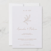 ミニマリストエレガントウェディング招待状 招待状 (正面)