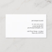 ミニマリストエレガントグリーンホワイトコンサルタント 名刺 (裏面)