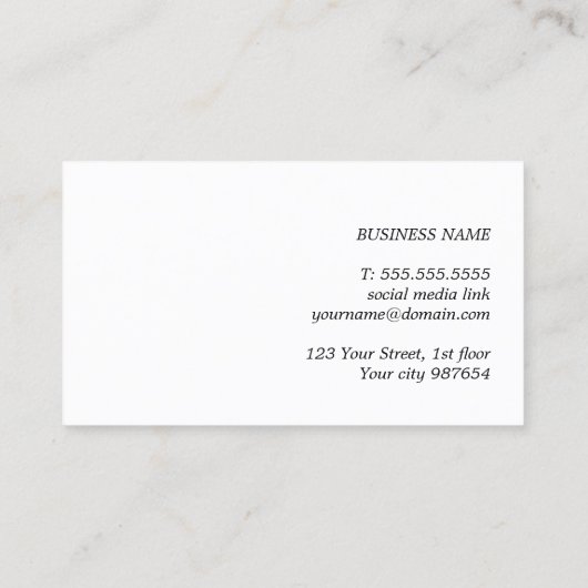 ミニマリストエレガントグリーンホワイトコンサルタント 名刺 (裏面)