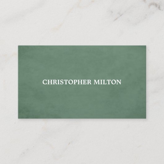 ミニマリストエレガントグリーンホワイトコンサルタント 名刺 (正面)