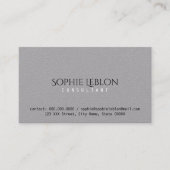 ミニマリストエレガントグレーのプレミアム 名刺 (正面)