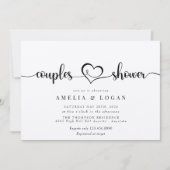 ミニマリストエレガントシック |カップルブライダルシャワーI 招待状 (正面)