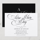 ミニマリストエレガントシック |リハーサルディナー 招待状 (正面/裏面)