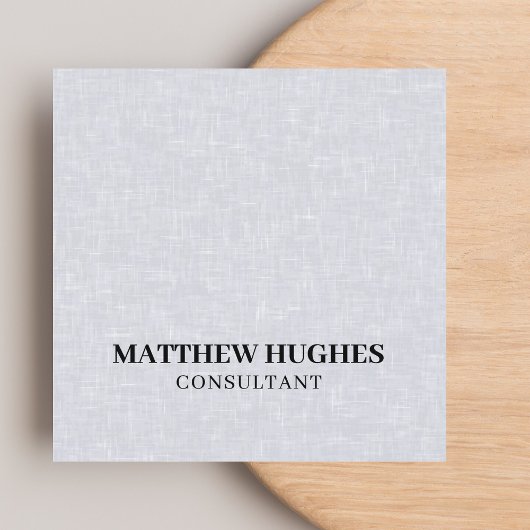 ミニマリストエレガントテクスチャグレーコンサルタント スクエア名刺