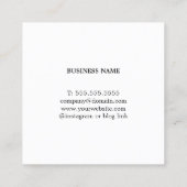 ミニマリストエレガントテクスチャグレーコンサルタント スクエア名刺 (裏面)