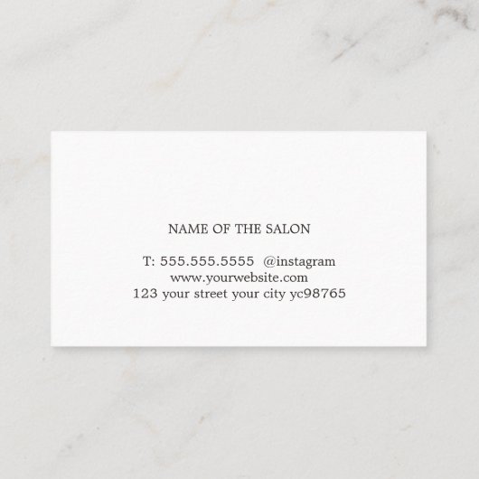 ミニマリストエレガントテクスチャパステル美しい 名刺 (裏面)