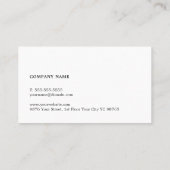 ミニマリストエレガントテクスチャブラックコンサルタント 名刺 (裏面)