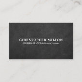 ミニマリストエレガントテクスチャブラックコンサルタント 名刺 (正面)